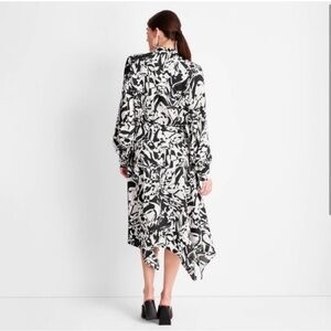 Monochrome Asymmetrical Women's Dress